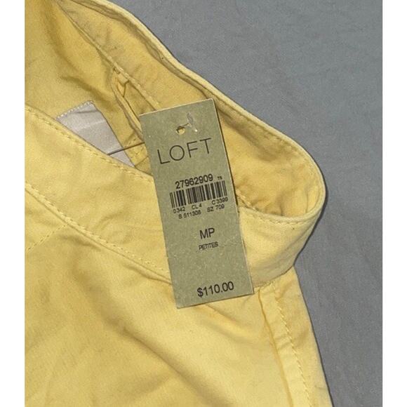 Ann Taylor Loft Lightweight Button Up Belted Jacket. Yellow, Women's MP NWT $110 - Picture 4 of 7